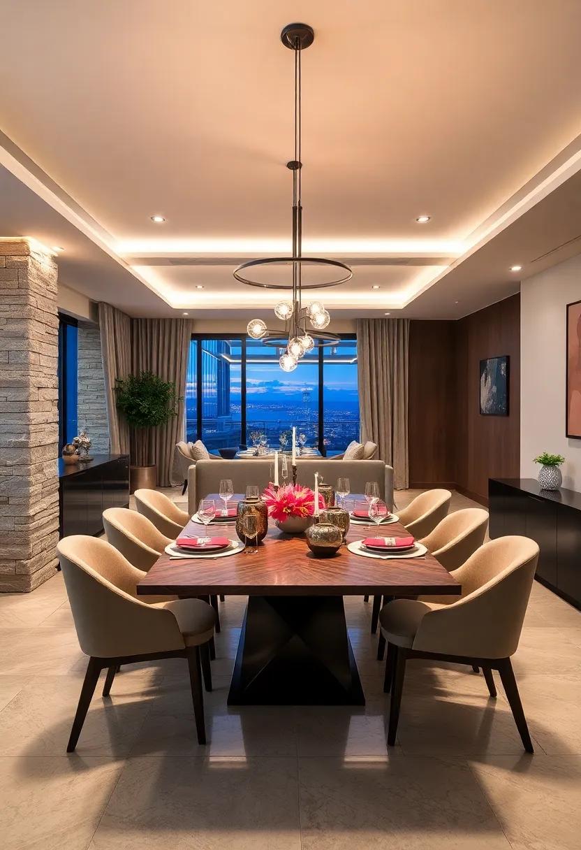 Soft LED Strip Lighting: Install discreet LED strips ‍along the edges of⁤ your‍ dining ⁣table or‍ ceiling for an ethereal, under-glow effect