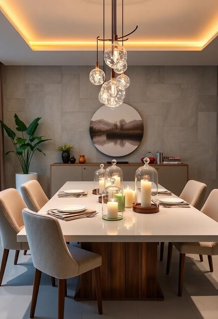Candlelight in Glass Domes:⁤ Create an intimate setting⁣ with candles placed under glass cloches, adding ⁣safety and an⁢ elegant touch