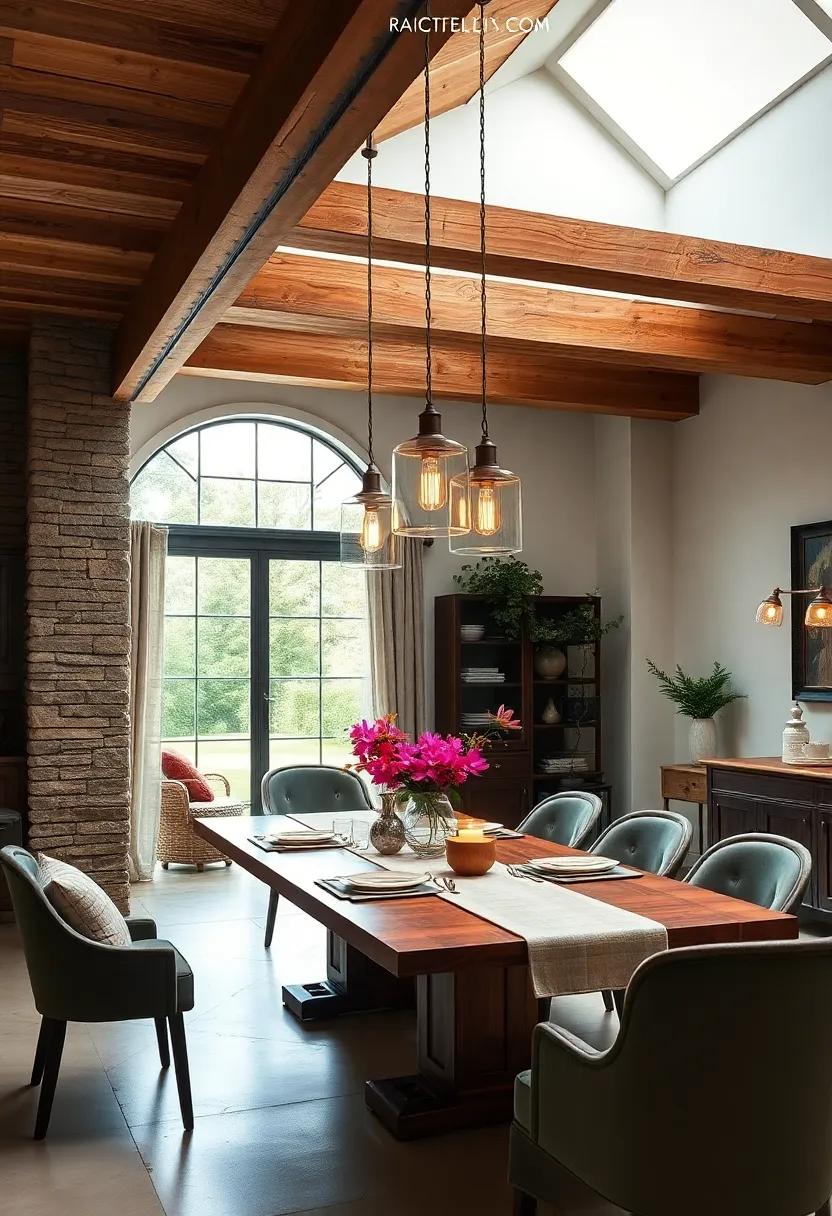 Rustic Wooden Beams with Hanging Fixtures: Embrace a⁣ farmhouse aesthetic by⁢ installing⁣ pendant lights‍ from bare wooden beams ⁣for ​a⁤ cozy atmosphere