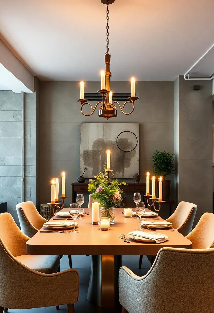 Chic Overhead Candelabras:⁤ Bring elegance to ‌the table with beautifully ⁤designed candelabras that⁢ provide soft, flickering light