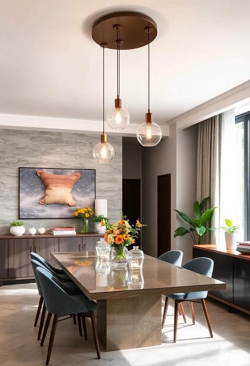 Clustered⁣ Pendant Lights:⁢ Group several pendant lights at varying heights for an ⁤eye-catching installation that draws attention to ⁢your ⁣dining​ area