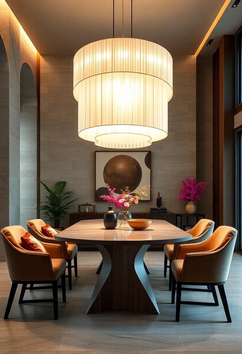 Statement Sculptural Fixtures: Opt ⁢for an‌ artistic light fixture ⁣that acts as both a ⁢source of illumination and a bold design statement