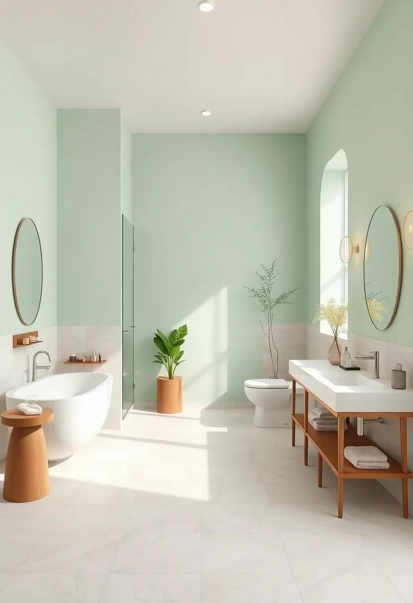 Serene Seafoam ​and Crisp​ White: Embrace tranquility with soft ‌seafoam ‍green paired with ⁣bright white for a refreshing and airy atmosphere
