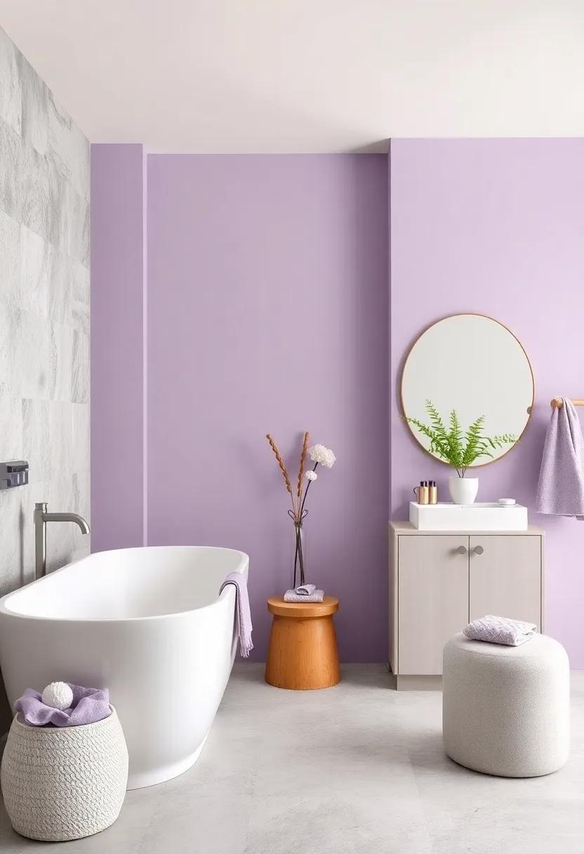 Soft Lavender and Pale Gray: Infuse a touch⁤ of femininity with ‌delicate lavender hues paired with cool pale gray‌ for a gentle, calming‍ effect