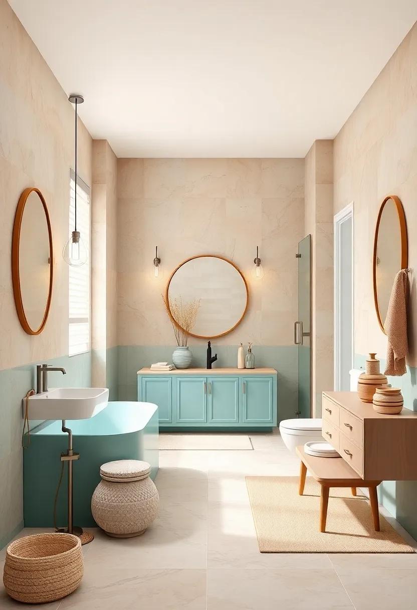 Soft Aqua and Sandy Almond:⁤ Enjoy a beach-inspired retreat with soft aqua and sandy‌ almond tones creating a‍ serene escape