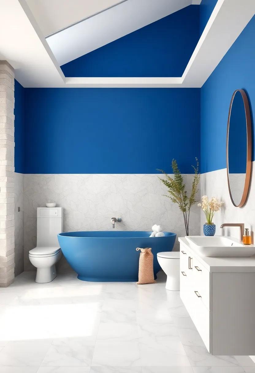 Lively Cobalt and Crisp White:⁢ Brighten‍ the room with eye-catching cobalt blue ⁣complemented‍ by fresh white for a vivid yet elegant feel