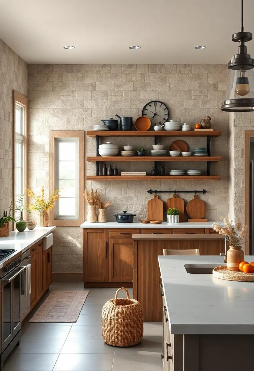 Install Wooden Open Shelving to Display Cookware
