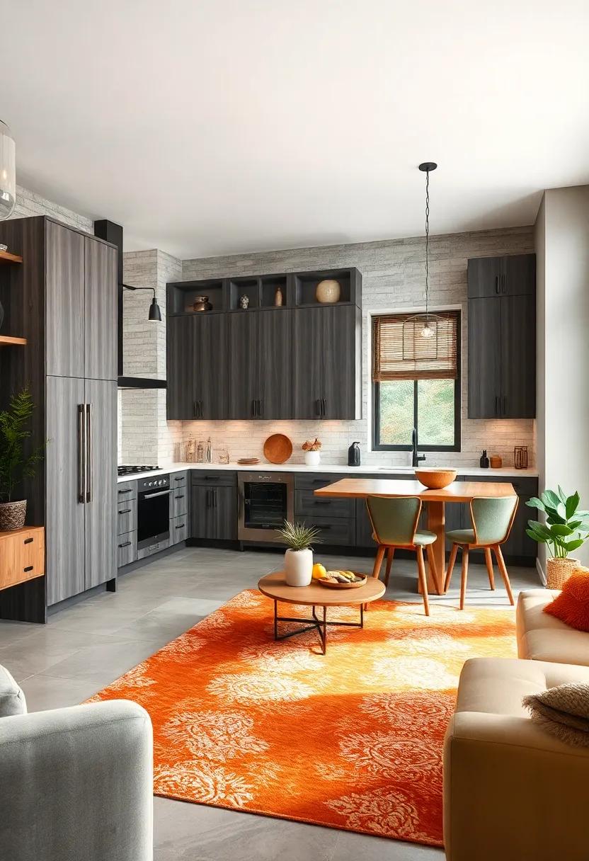 Choose a Bold Area rug to Ground the Space