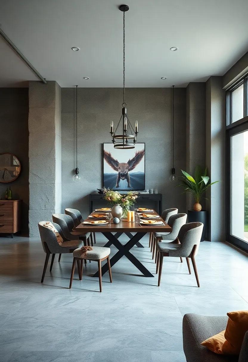 Embracing Raw Materials: celebrating the Beauty of Industrial-Style Dining Designs