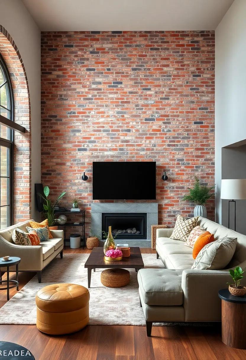 Embracing the ​Raw Charm of Exposed Brick in Cozy Living ⁢Rooms