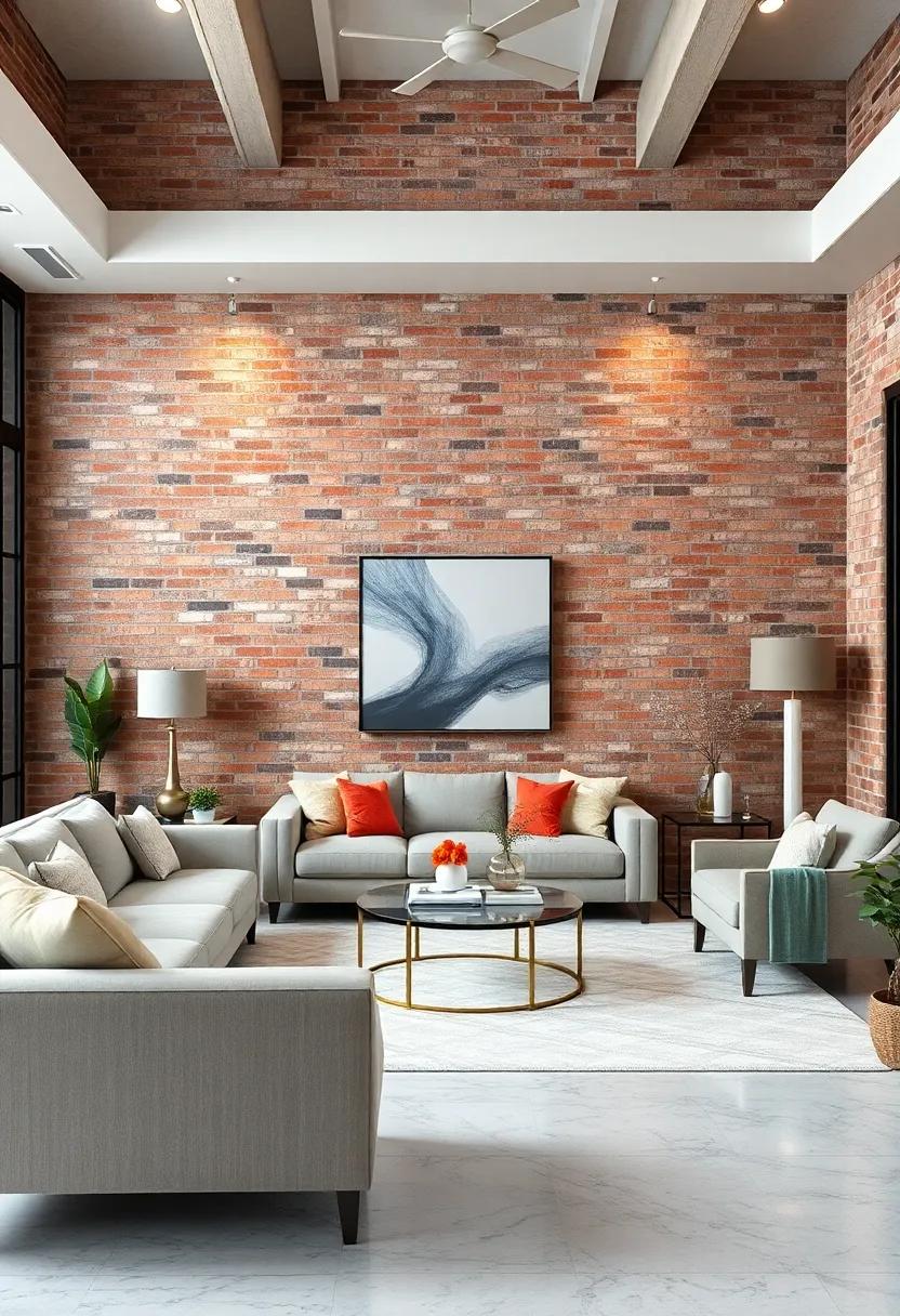 Furniture Choices That Balance with Exposed Brick Accents