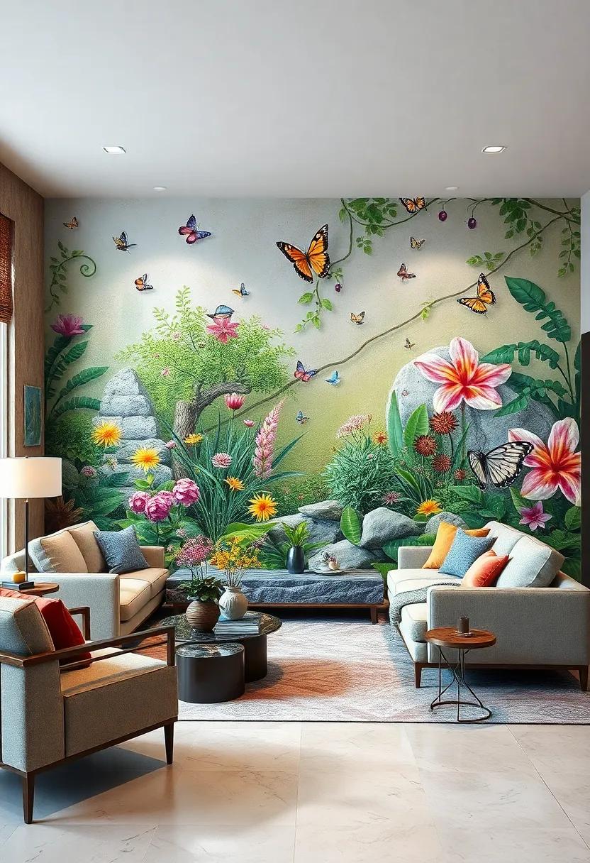 Enchanted Garden: Create a ‍magical retreat with murals depicting enchanted gardens filled with fantastical flowers, ‍butterflies, and whimsical​ creatures, ⁣perfect for ‌nature lovers