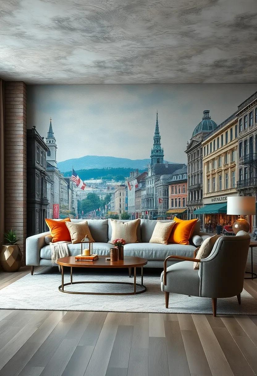 Vintage ​Cityscape: Bring nostalgia⁣ to your home with a vintage​ cityscape mural depicting charming streets and ⁢iconic landmarks, perfect for lovers of ⁤urban aesthetics