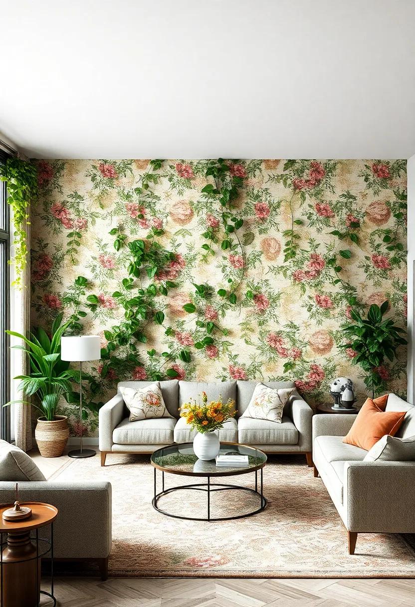 overgrown Ivy‍ Elegance: ⁢Add‍ a touch of intrigue with ivy ⁤climbing ‌across your walls, suggesting an enchanting garden​ that creates​ a ⁤sense of wonder
