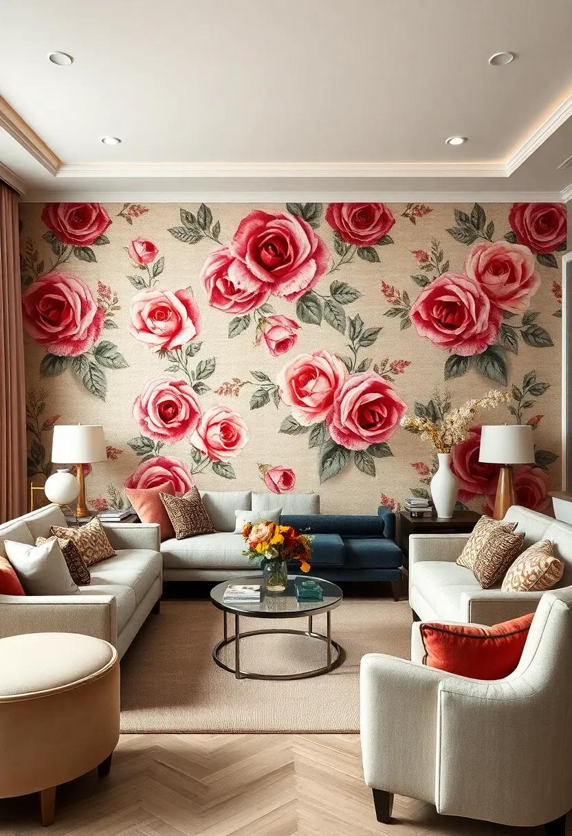 Classic Rose Elegance: embrace timeless romance with lush, oversized roses in muted pastel tones,⁤ perfect for those seeking ​a sophisticated yet inviting atmosphere