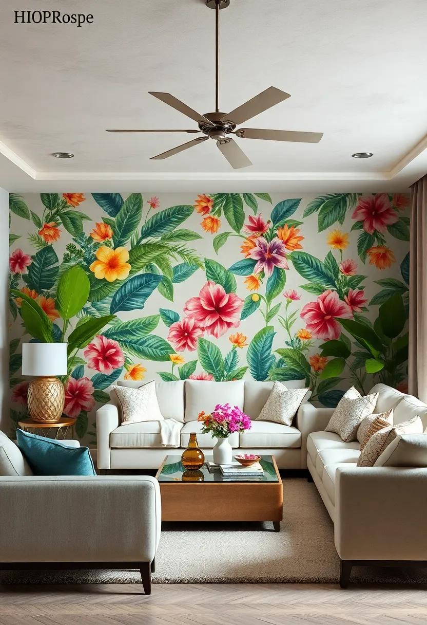 Tropical Paradise Escape: infuse your⁢ space with vibrant tropical florals⁢ that evoke a ‍lush, summer⁤ vacation feel, ideal⁢ for creating ⁢a laid-back‌ retreat
