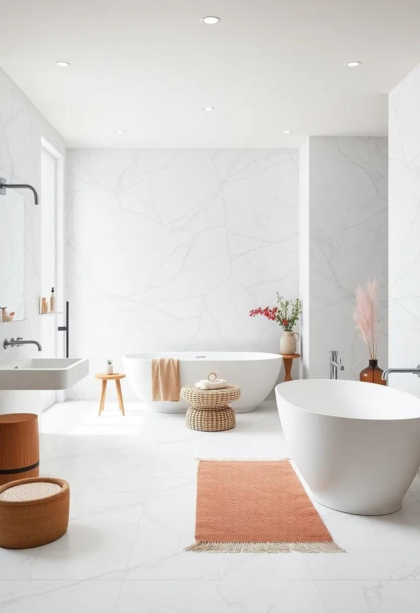 Consider Heated⁣ Floors: Indulge in ​comfort with radiant‌ heating under ⁣white ⁢tiles, making stepping out of the shower or⁤ tub a ​luxurious experience