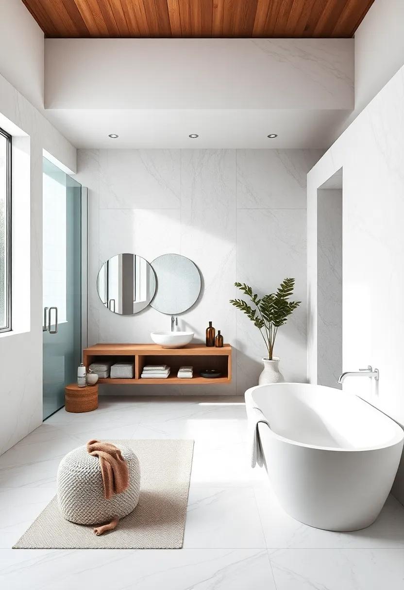 Embrace ‌Texture: layer‍ various materials like glossy⁤ tiles, matte wall⁣ finishes, and soft textiles to ‍create visual appeal while keeping the color palette⁣ uniform