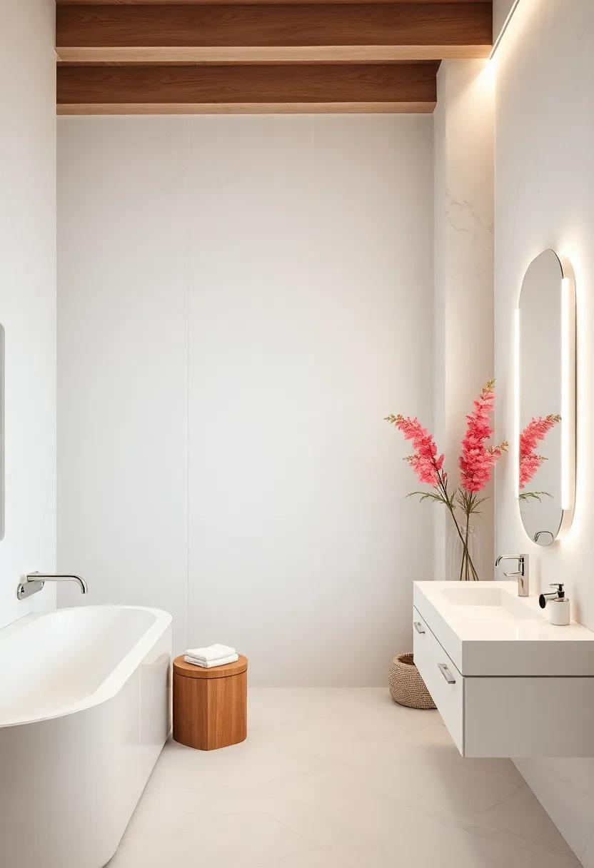 Install​ Soft‌ Lighting: Utilize dimmable ‍lights or LED strips ‍behind ‌mirrors to provide a soft glow, creating a calming atmosphere