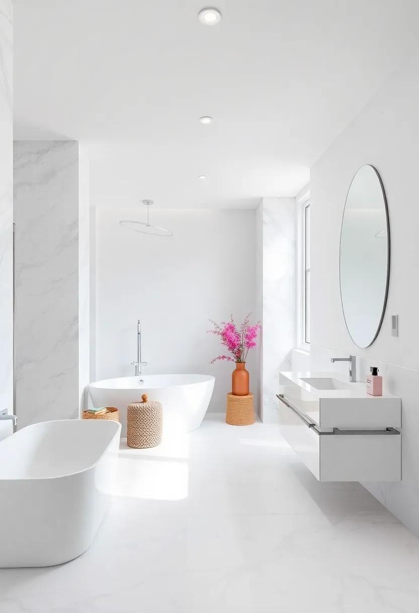 Go for a Monochrome Color Scheme: Ensure⁣ that all components,‍ including paint and fixtures, remain within‌ the white⁤ color spectrum ⁣for an effortless flow