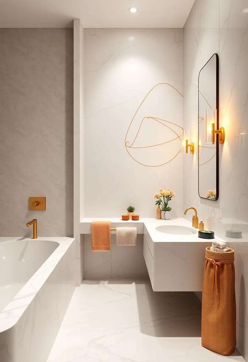 Use brass sconces on‍ either⁣ side of the mirror to create ‍a warm and inviting ​glow for⁤ evening relaxation