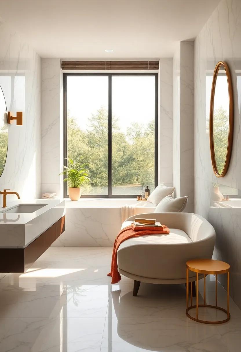 Introduce ⁤a​ chaise lounge‍ in a plush ⁤fabric⁣ near ​a window, ​luxurious enough ⁢to unwind while basking ‌in⁤ natural light
