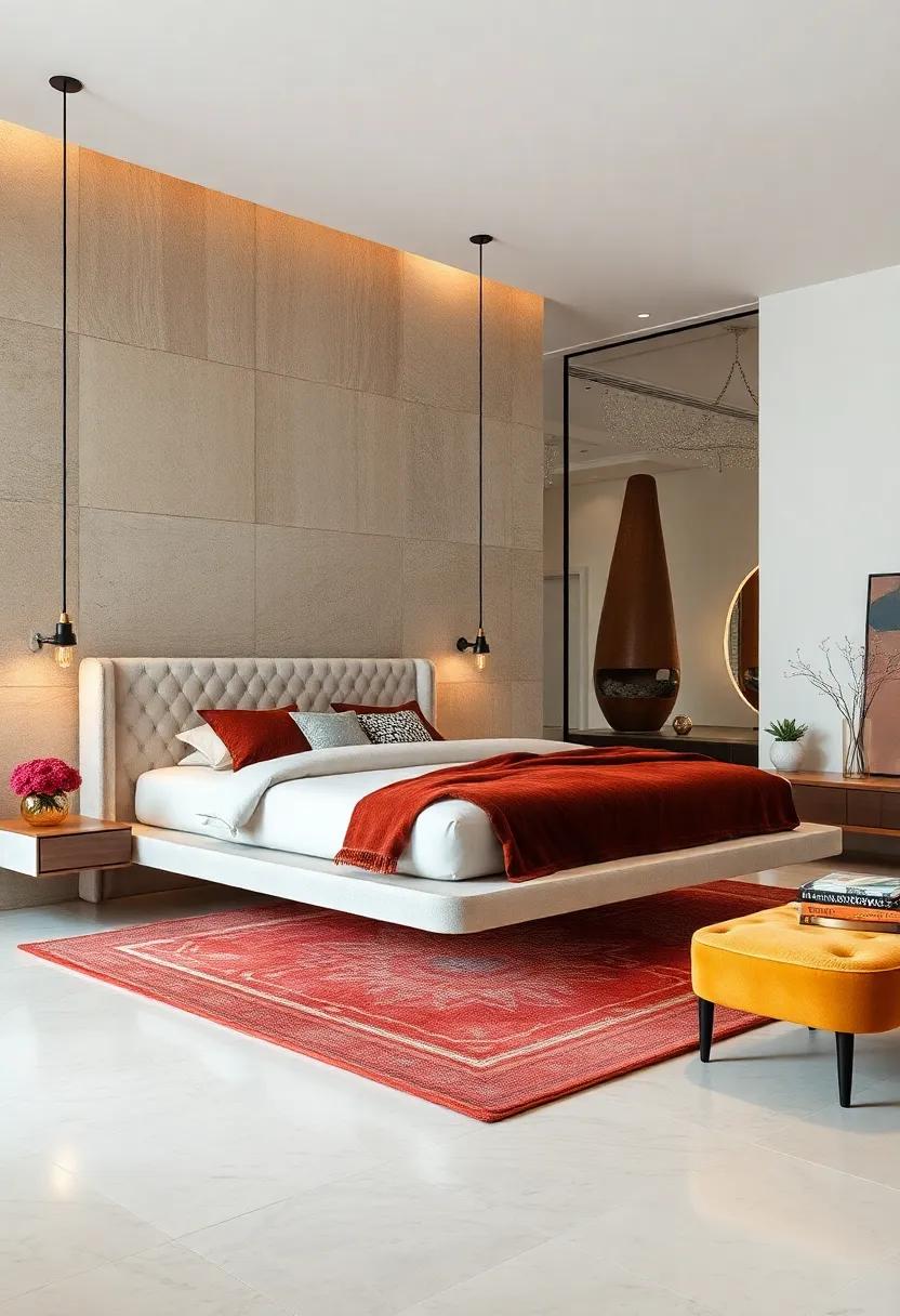 Chic Floating​ Designs: Beds that appear to float⁤ add a unique ⁢dimension, making⁢ your bedroom feel ‍airy and expansive