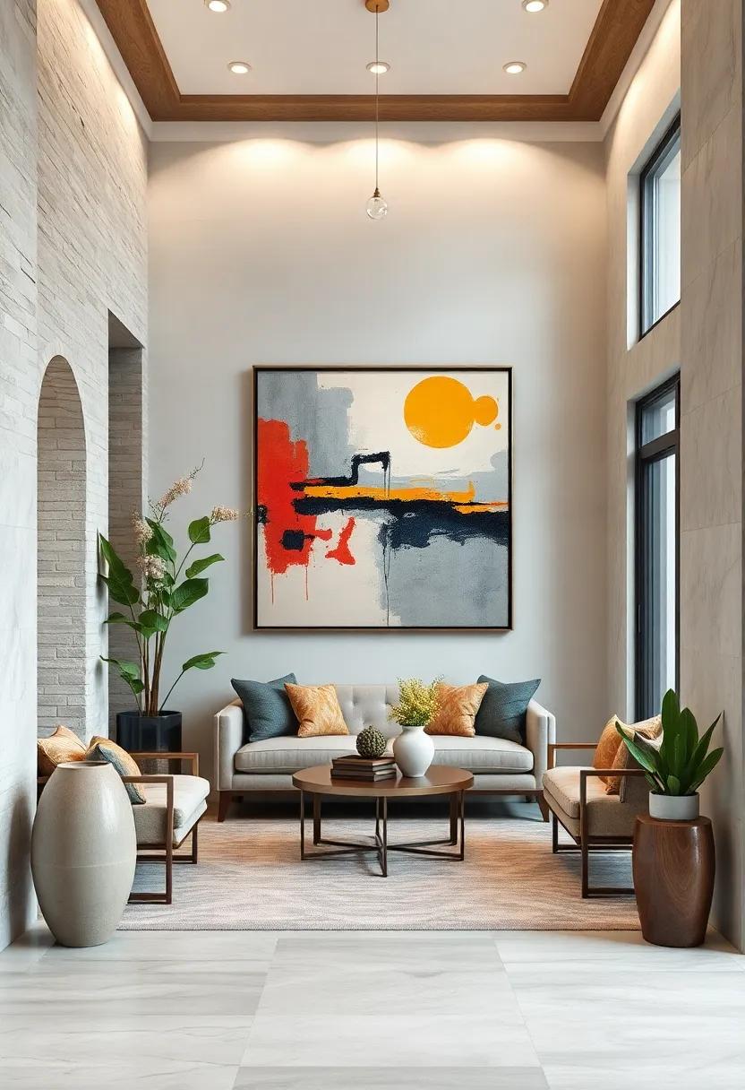 Create Depth with Layers: Layer your artwork with decorative items ​such as plants or vases to ⁣create​ a rich, inviting atmosphere