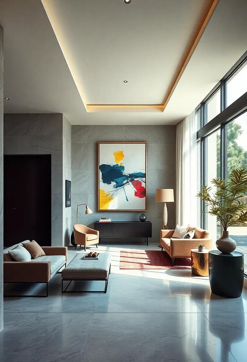 Curate a Minimalist Approach: Embrace simplicity by selecting ⁤a single,striking piece of abstract art for ⁣a clean and sophisticated ⁢look