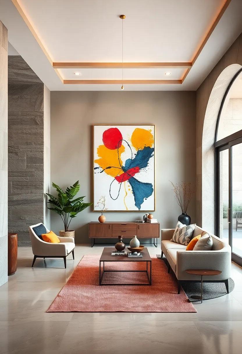 Use Art to Enhance Architecture: Choose ⁢abstract pieces ​that complement architectural details, such as arched doorways or ‍high ceilings