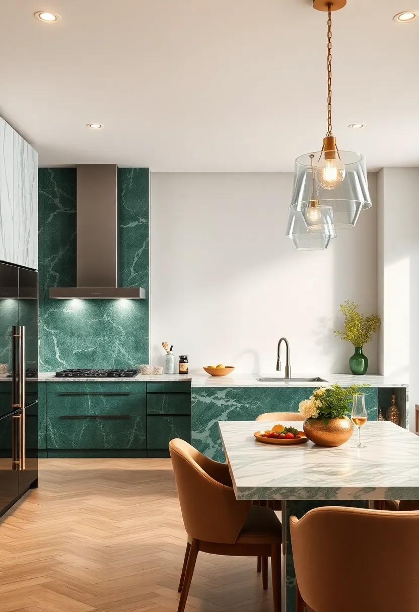 Use Green Marble in Light Fixtures: Find light fixtures that​ incorporate green marble to elevate the ‌glam factor while providing functionality