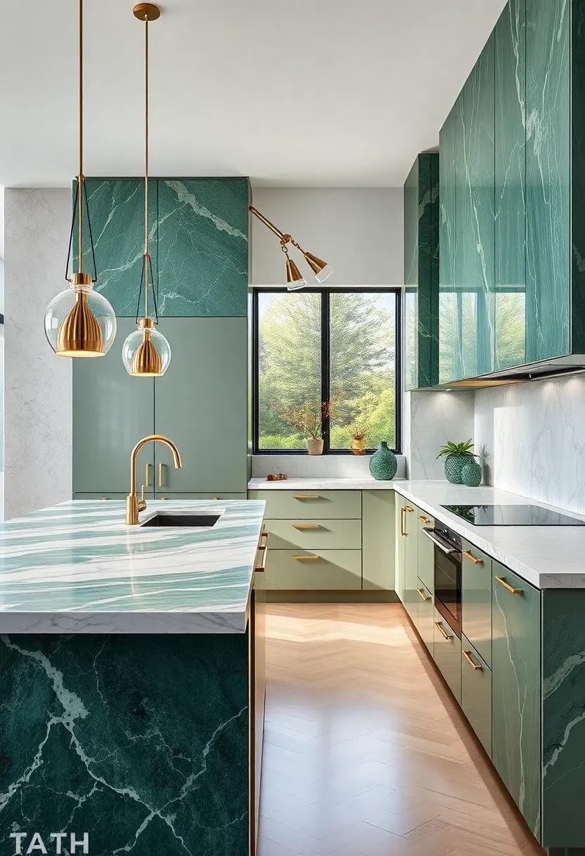 Experiment with Waterfalls: Achieve a modern look by‍ implementing marble waterfalls at ⁤the edges of your countertops​ for a seamless, cascading effect
