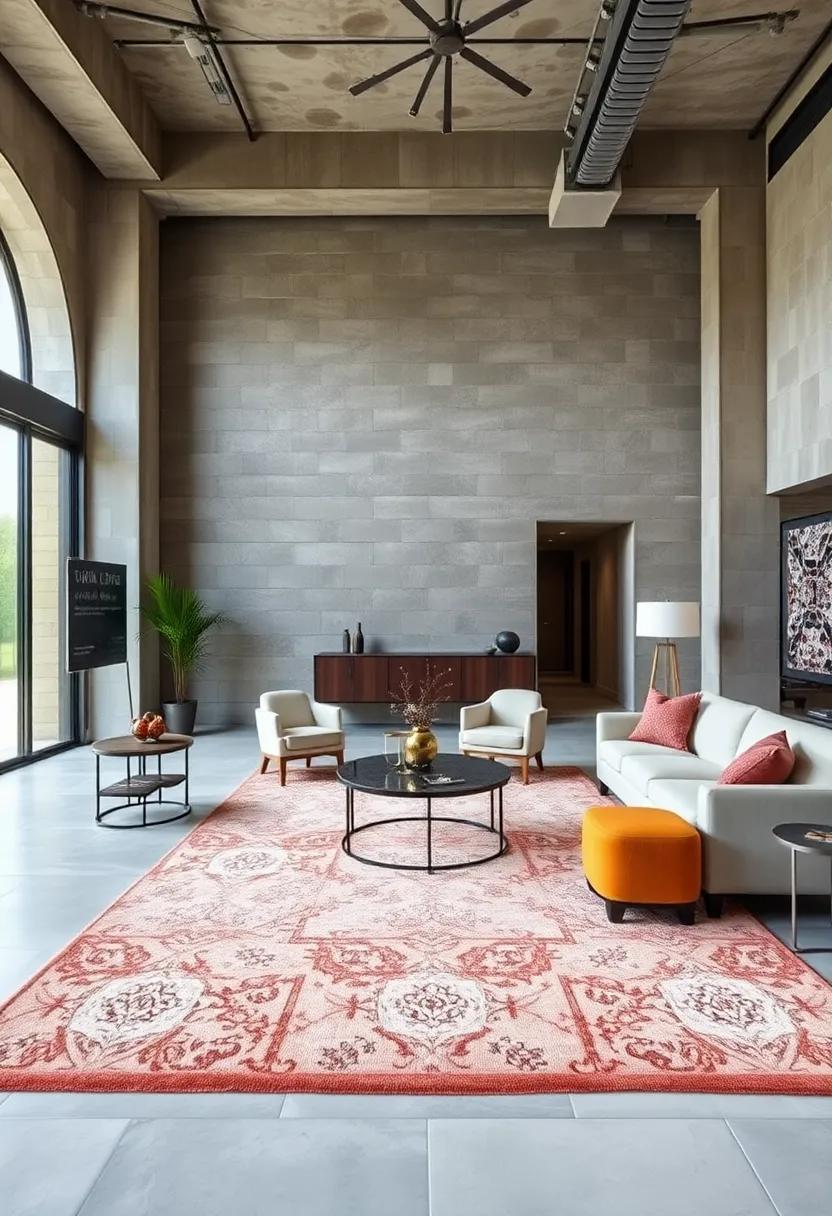 Utilizing ⁤Statement Rugs to Anchor⁣ Industrial ⁤Open Areas