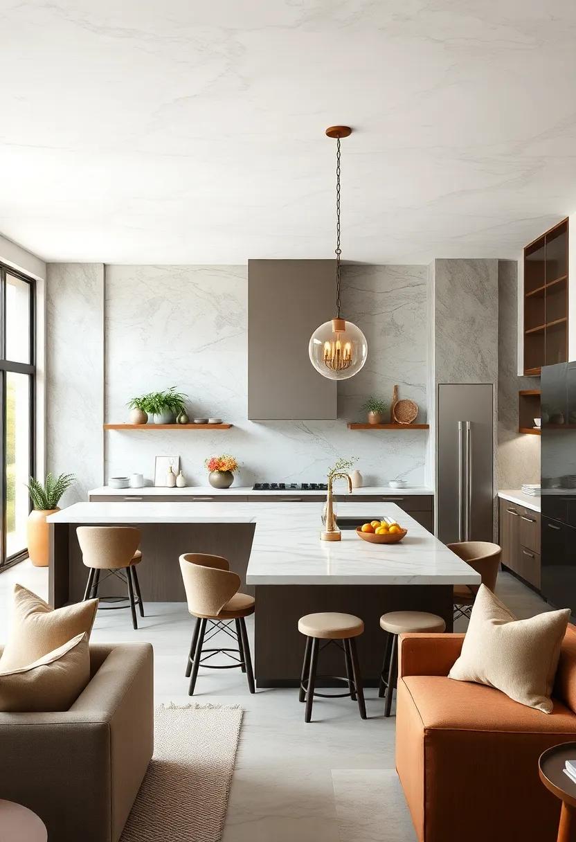 Functional kitchen Islands Equipped with seating for Family and Friends