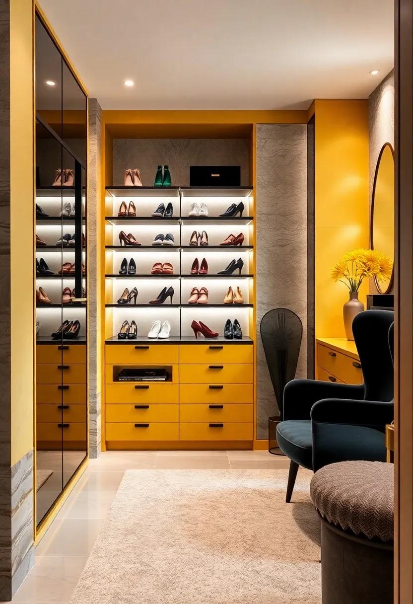 Stylish Shoe⁣ Display: Feature an eye-catching shoe‍ display that ‌showcases your collection, mixing both form and function ‌in design