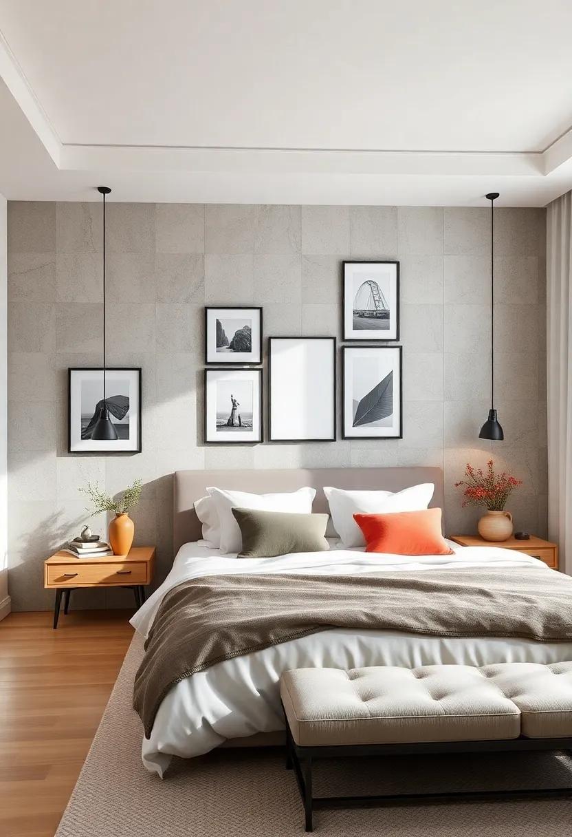 Feature ‌a Gallery of Minimalist art: Curate a ⁢selection of ‍black-and-white photographs or ⁣abstract pieces ‍in ​simple frames for ⁣a sophisticated display⁣ that keeps the room⁢ uncluttered