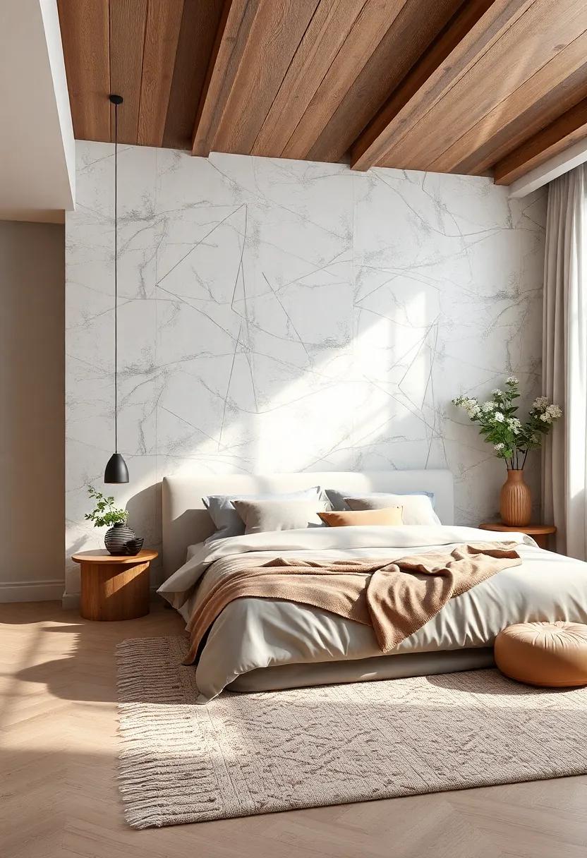 Use Wallpaper with Minimal Design: Select wallpaper with a subtle, minimalist print⁣ for texture that doesn’t take ⁢over the space, harmonizing with your overall decor