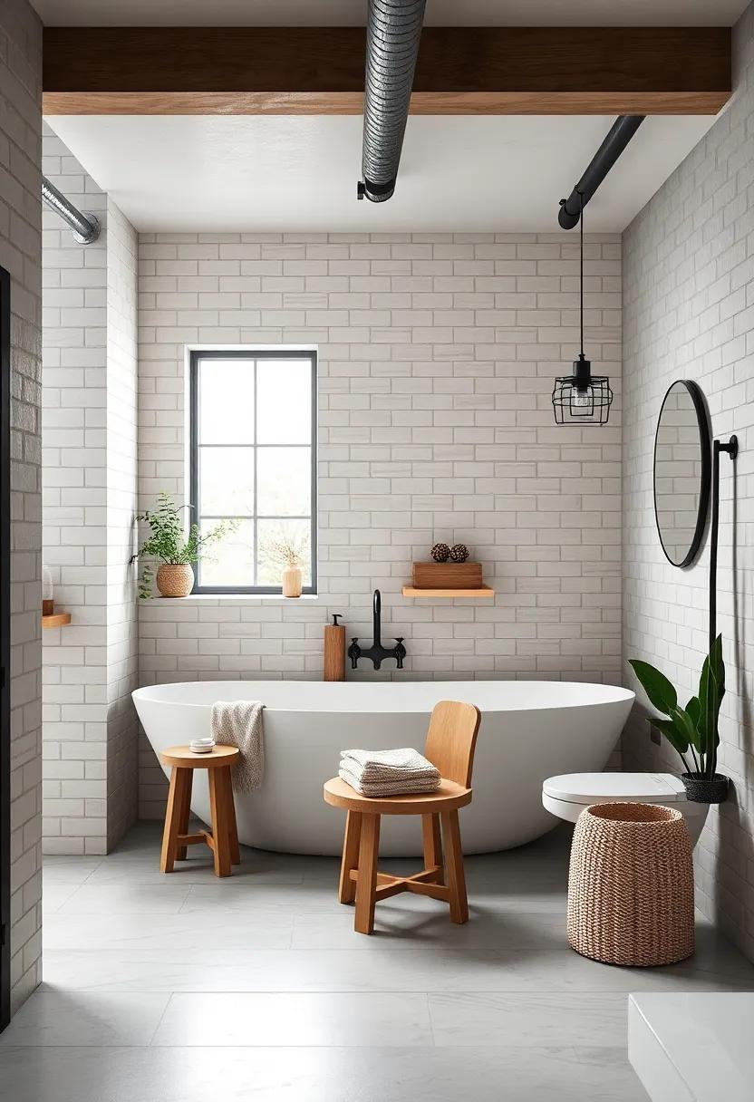 Industrial Edges: Learn how combining industrial elements like ⁢exposed pipes with sleek subway tiles can result in a chic and modern farmhouse look