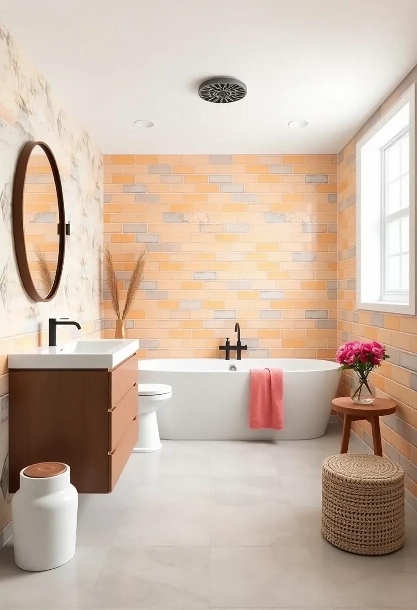 Bold Colors: Uncover ⁣the impact of using ​vibrant colored subway⁢ tiles‌ to create ⁤a focal point in an otherwise neutral bathroom, adding ⁤personality and flair