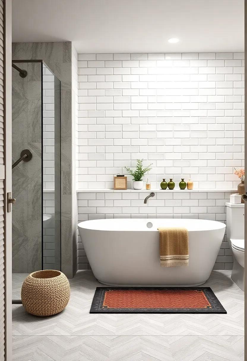 Timeless Patterns:​ Discover⁢ how herringbone or chevron patterns with subway tiles can elevate your farmhouse ‍bathroom from ordinary to⁣ extraordinary