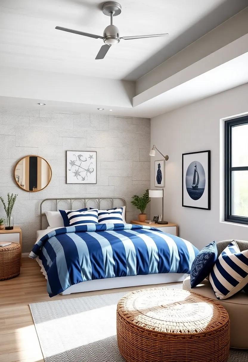 Embrace Nautical ⁣Themes with Striped Bedding to Capture the Essence of the Ocean