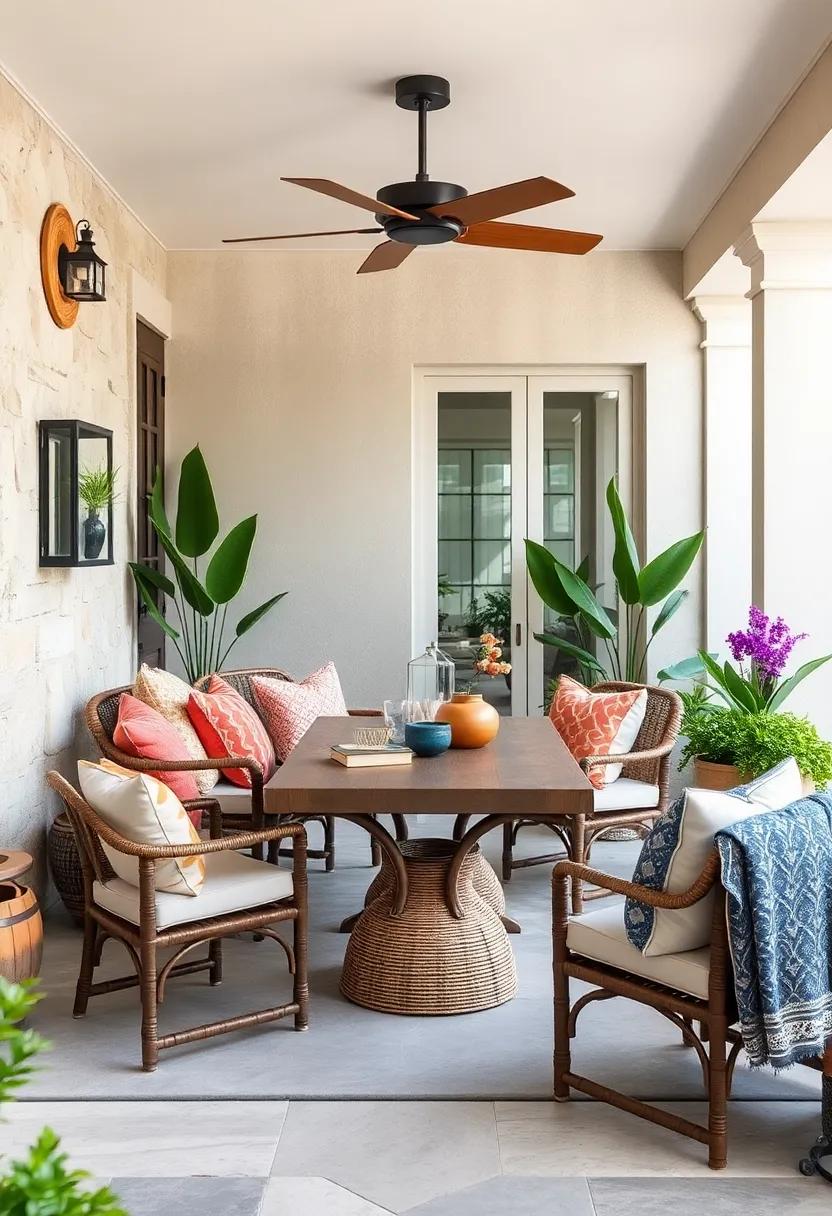 Cozy Cushions and Throws:​ Add​ layers of texture with outdoor pillows and throws,making your⁣ small dining space feel inviting and comfy