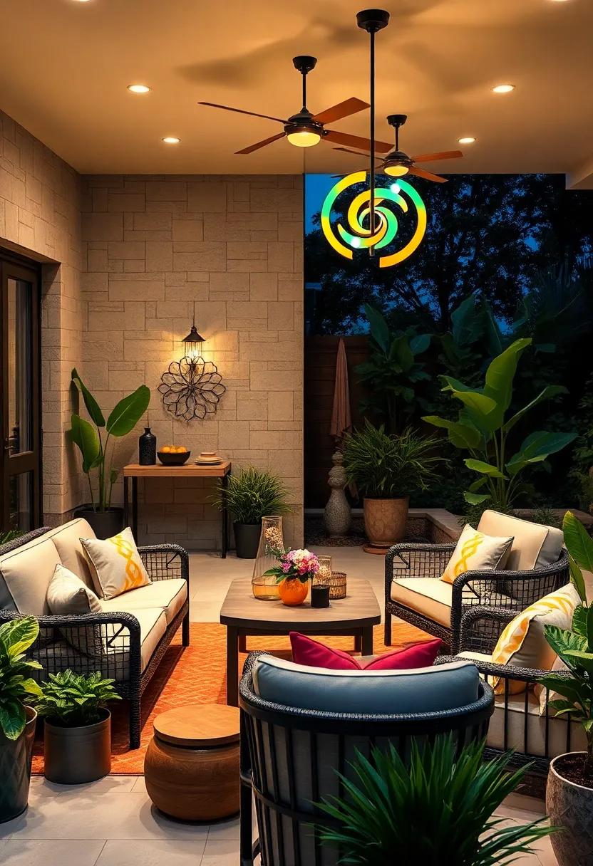Geometric balance: ‍Discover modern geometric spinners that blend simplicity and elegance,‌ enhancing contemporary patio⁤ decor with their sleek designs