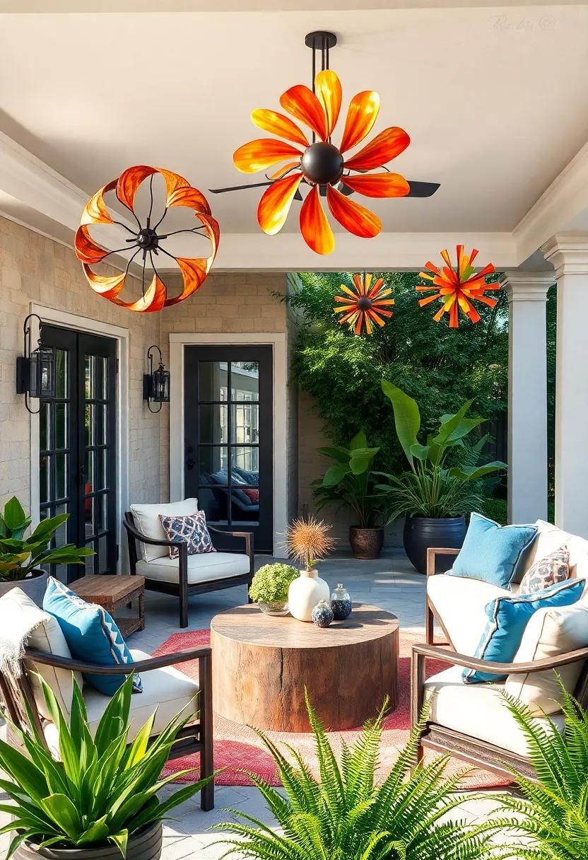 Kinetic Art: Explore​ the art of kinetic wind spinners that not only‌ move ⁢gracefully‍ in the wind but also serve as captivating focal points for your‌ patio