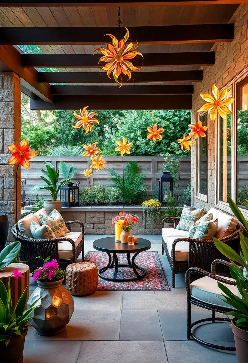 Nature’s Dance: Learn to incorporate‍ floral-themed wind spinners that mimic the movement of blooming flowers, creating a mesmerizing garden atmosphere