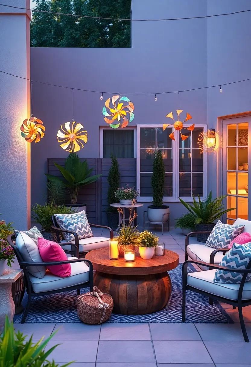Solar-Powered Spinners: Uncover the enchantment of solar-powered wind spinners ​that light up at night, ​bringing a magical glow to ⁣your evening gatherings