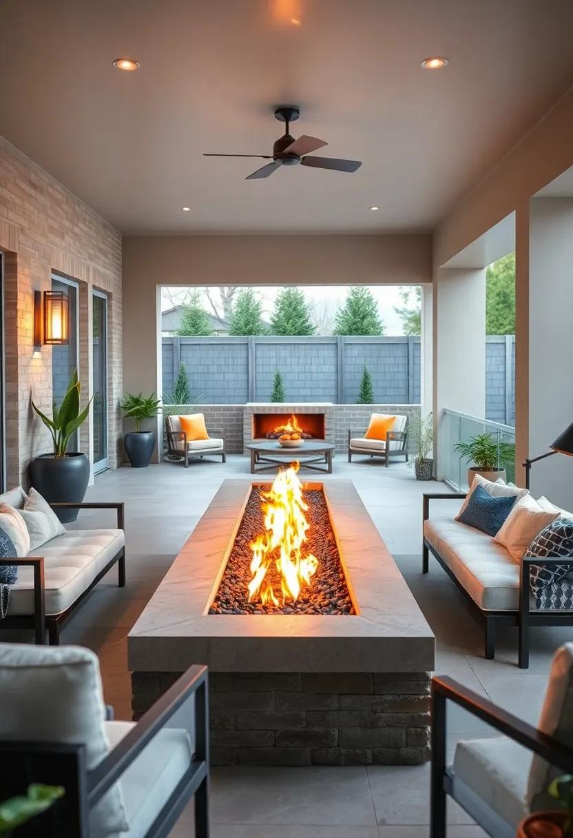 Sleek Linear Design: Featuring a long and narrow ‌profile, this modern gas fire pit is perfect for narrow patios, creating a stunning centerpiece for social gatherings