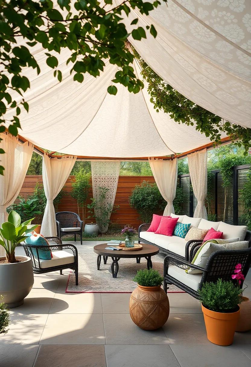 Secret Garden: The Floral Lace Canopy⁣ tent⁣ features​ a delicate lace pattern that brings a touch of romance and‌ whimsy to your patio, perfect for afternoon tea or relaxing evenings