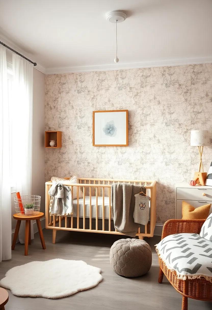 Classic Patterns: Utilize classic Scandinavian patterns ⁢like chevrons or polka dots ⁢in⁣ textiles to enhance the nursery's ‍charm