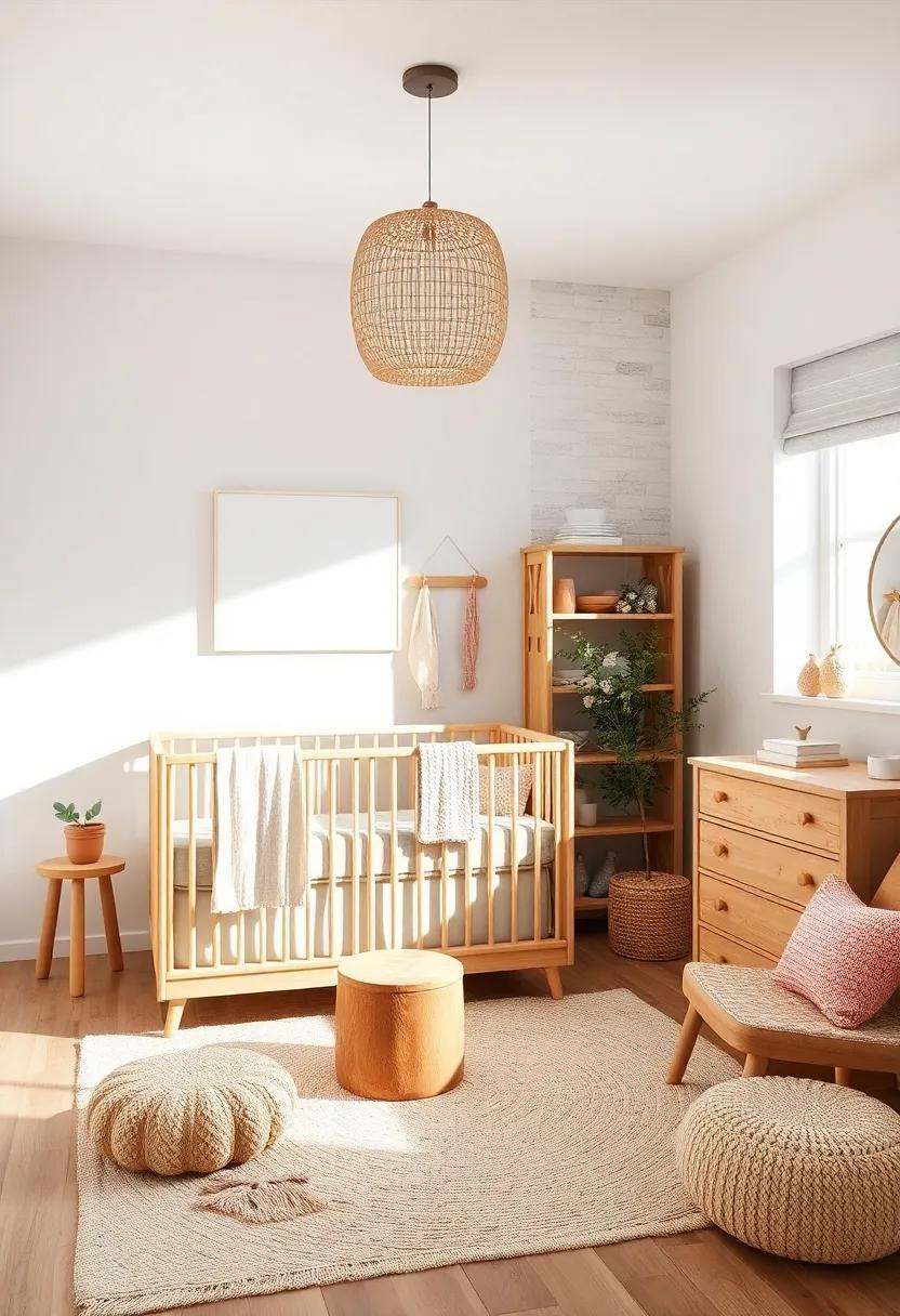 Natural Materials: Incorporate⁣ wooden furniture ⁣and⁣ decor ​elements⁣ made​ from natural materials for warmth and ⁢texture​ in the nursery
